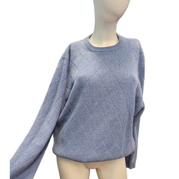 Gran Sasso for Mark Shale Vintage 80's Wool Blend Blue Sweater size 50 - Picture 2 of 9